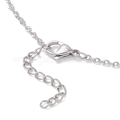 2 mm 304 Edelstahl-Kabelkette Singapur-Kettenhalsketten für Frauen&nbsp;NJEW-JN05559