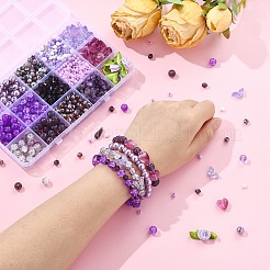 Kits de fabrication de bijoux en perles de verre à faire soi-même&nbsp;DIY-YW0012-04A