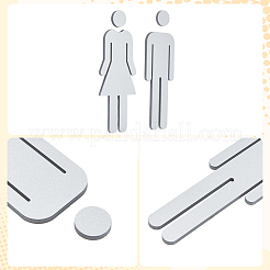 2 Stück Acryl-Badezimmer-Schilderaufkleber in 2 Stilen&nbsp;DIY-GF0010-50B