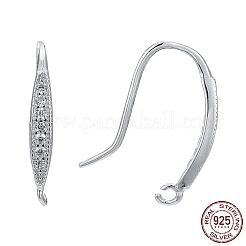 925 gancho para pendientes de plata de ley chapado en rodio antideslustre&nbsp;LS-STER-K168-096P