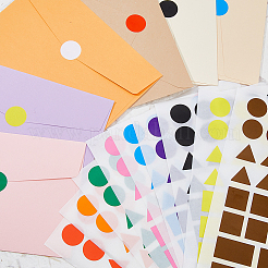 60 Blatt wasserfeste Papieraufkleber in 10 Farben&nbsp;STIC-FH0001-25
