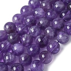 Natürlichen Amethyst Perlen Stränge&nbsp;G-R446-10mm-21-A