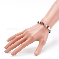 Le pietre preziose naturali smerigliate allunga i braccialetti di stirata&nbsp;BJEW-JB06087
