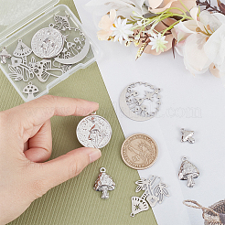16 Stück 8 Stil 201 & 304 Edelstahl-Charms&nbsp;STAS-SC0004-92