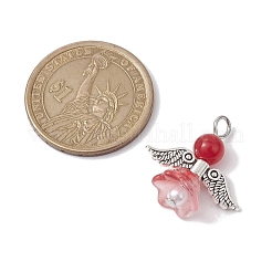 Pendentifs en jade de Malaisie teints naturels&nbsp;PALLOY-JF02661-02