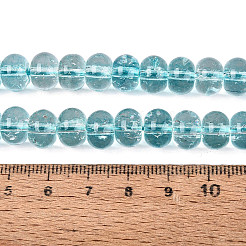 Hebras de cuentas de vidrio transparente craqueladas&nbsp;GLAA-N074-02B-10