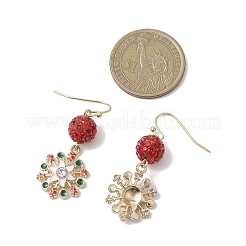 Emaille-Legierung mit Strass-Ohrhängern&nbsp;EJEW-JE06079