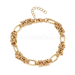 Unisex-Armbänder aus byzantinischem Kettengeflecht aus Edelstahl 304&nbsp;BJEW-G790-07G
