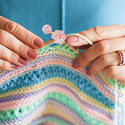 16 Stück 4 Stile eckenloser Würfel & runder Silikon-Stricknadelstopper&nbsp;DIY-GO0001-91