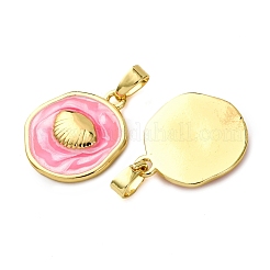 Pendentifs d'émail en laiton &nbsp;KK-F911-01C-G05