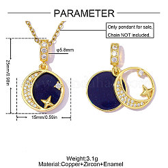 Pendentifs en laiton zircon cubique transparent&nbsp;CU-OY001-83G
