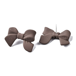 Spritzlackierte CCB Kunststoff Bowknot Ohrstecker Zubehörse&nbsp;CCB-Q091-07E