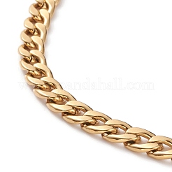 Herren PVD-Vakuumbeschichtung 304 Edelstahl kubanische Ketten Armbänder und Halsketten Schmuck-Sets&nbsp;SJEW-JS01157