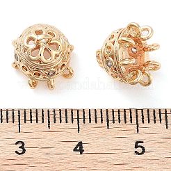 Messing micro pave klare zirkonia anhänger&nbsp;KK-U028-03G