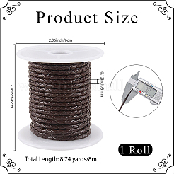 8m geflochtene Rindslederschnur&nbsp;NWIR-3.0-02B