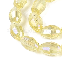 Electroplate transparentes abalorios de vidrio hebras&nbsp;GL-N002-01A-A02
