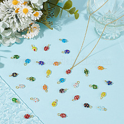 30 Stück Millefiori-Glasanhänger&nbsp;PALLOY-AR00045