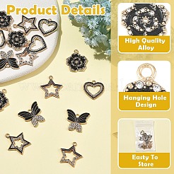 20pcs 5 styles de pendentifs en émail en alliage&nbsp;FIND-YW0011-09