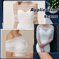 Polyester-One-Shoulder-Schal für die Braut&nbsp;AJEW-WH0596-365B