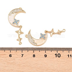 Pendentifs en émail de zircone cubique transparente en laiton micro pavé&nbsp;KK-G552-03G