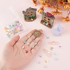100 Stück Schmetterlings-Harz-Cabochon&nbsp;DIY-GF0010-06B