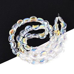 Chapelets de perles en verre transparent électrolytique&nbsp;EGLA-N057-08A-01