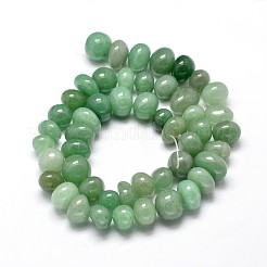 Natürliche grüne Aventurine Edelstein Nuggets Perlenstränge&nbsp;G-J337-46