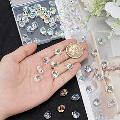 72 pièces de perles de verre galvanisées&nbsp;EGLA-BM0001-43