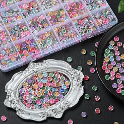 1200 Stück 24 transparente Acryl-Emaille-Perlen&nbsp;MACR-YW0001-66