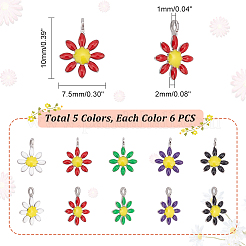 30 pieza de dijes de acero inoxidable 304 con revestimiento iónico (IP) de 5 colores&nbsp;STAS-UN0041-62