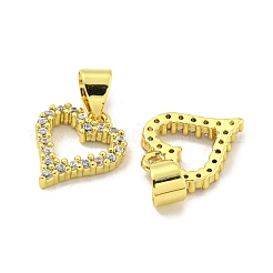 Ciondolo in ottone placcato a cremagliera con micro pavé di zirconi chiari&nbsp;KK-B091-32G