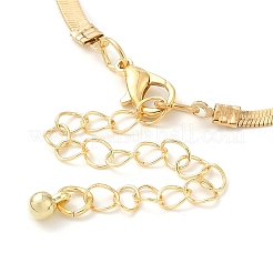 2-teiliges Set mit flachen Schlangenketten-Halsketten aus Messing in 2 Stilen&nbsp;NJEW-P289-12G