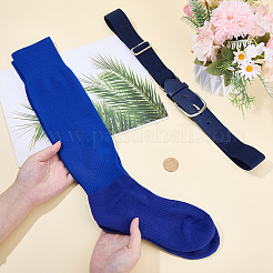 1 Paar einfarbige Fußballsocken aus Polycotton&nbsp;AJEW-CL0001-33C