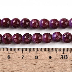 Chapelet de perles en verre baking paint&nbsp;DGLA-N008-8mm-04