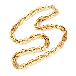 Collares de cadena de eslabones de acero inoxidable 304 para mujeres y hombres.&nbsp;NJEW-F363-06G