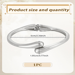 1 bracciale rigido in lega a forma di lacrima&nbsp;BJEW-LP0015-26P