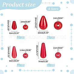 186 pièce 4 styles de perles en plastique ABS&nbsp;KY-WR0001-08