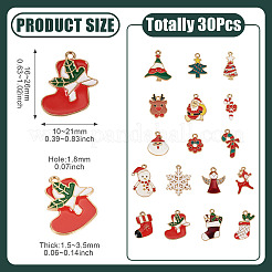 Pendenti smaltati in lega a tema natalizio 30 pz&nbsp;FIND-TA0005-45