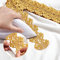 Stickband aus Polyester mit metallischem Faden im Ethno-Stil&nbsp;OCOR-WH0045-17