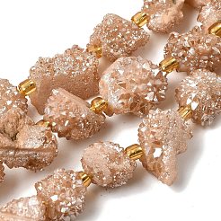 Galvani natürliche druzy Achat Perlen Stränge&nbsp;G-G289-02D