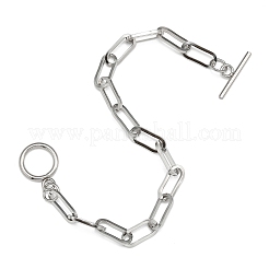 Anlaufgeschützte Büroklammerkettenarmbänder aus Edelstahl 304&nbsp;BJEW-O186-03P