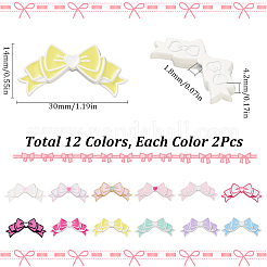 24 Stück 12 Farben undurchsichtige Legierungsperlen&nbsp;FIND-SC0011-87