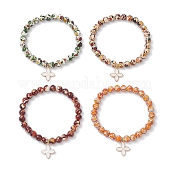 4 pulsera de aleación con dijes de esmalte&nbsp;BJEW-JB12238