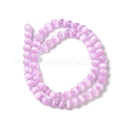 Hebras de cuentas teñidas de selenita natural.&nbsp;G-P493-02G