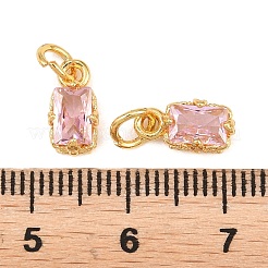 Charms in ottone zirconi a pavé di ottone&nbsp;KK-K340-50G-05