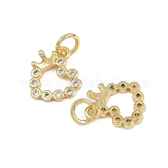 Pendentifs avec zircon cubiques à micro-pavés en laiton&nbsp;ZIRC-I367-02G-01