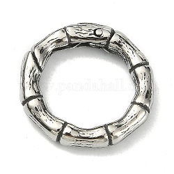 Anillos de puerta de resorte de acero inoxidable quirúrgico estilo tibetano 316, anillo, plata antigua, 19x3.5mm