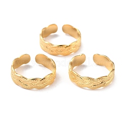 Ионное покрытие (ip) 304 кольцо на палец из нержавеющей стали, манжеты кольца, долговечный, текстурированный, золотые, размер США 9 (18.9 мм), 6~6.5 мм