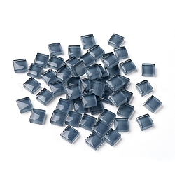 Mosaikglasfliesen, gebeizte quadratische Stücke, für Heimdekoration oder Basteln, hellstahlblau, 9.5x9.5x4~4.5 mm, ca. 300 Stk. / Beutel