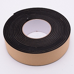 Strong Adhesion EVA Sponge Foam Rubber Tape, Anti-Collision Seal Strip, Black, 50x4mm, 5m/roll